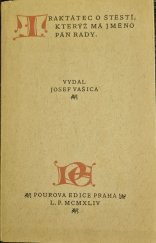 kniha Traktátec o štěstí, kterýž má jméno Pán rady, Václav Pour 1944