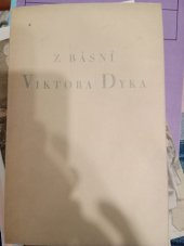 kniha Z básní Viktora Dyka, s.n. 1939