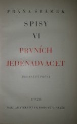 kniha Prvních jedenadvacet drobnější prósa, Fr. Borový 1928