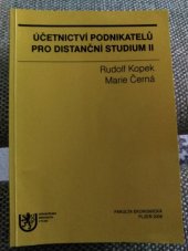 kniha Účetnictví podnikatelů pro distanční studium II, Západočeská univerzita v Plzni 2008