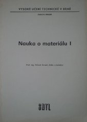 kniha Nauka o materiálu I, SNTL 1982