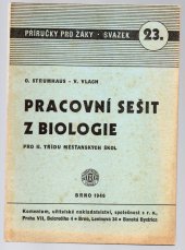 kniha Pracovní sešit z biologie  pro II. třídu měšťanských škol, Komenium 1946