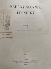 kniha Naučný slovník lesnický J-Q II. díl, Akademie zemědělských věd 1959