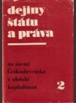 kniha Dejiny štátu a práva  na území Československa v období kapitalizmu 2; 1848 - 1945, Slovenska akademia vied  1973