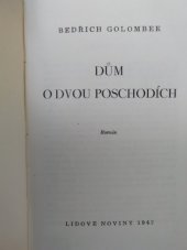 kniha Dům o dvou poschodích román, Lidové noviny 1942