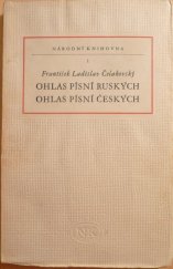 kniha Ohlas písní ruských Ohlas písní českých, Orbis 1949