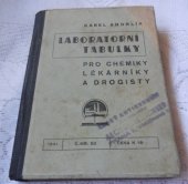 kniha Laboratorní tabulky pro chemiky, lékárníky a drogisty ..., Ústav pro učebné pomůcky prům. a odborných škol 1941