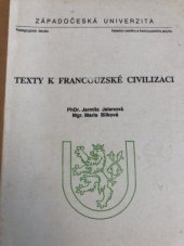 kniha Texty k francouzské civilizaci, Západočeská univerzita v Plzni 1992