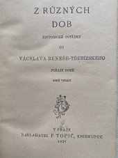 kniha Z různých dob. Pořadí 8., F. Topič 1927