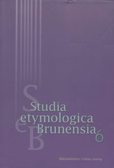 kniha Studia etymologica Brunensia., Nakladatelství Lidové noviny 2009