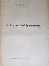 kniha Co je socialistický realismus, Státní nakladatelství 1950