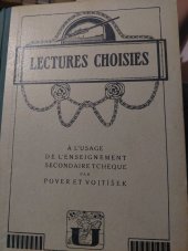 kniha Lectures  choisies a lusage de lenseignement secondaire tcheque, Československa  graficka unie 1921