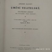 kniha Umění velitelské Velitelské zásady pro důstojníky všech hodností, Čsl. vědecký ústav vojenský 1922