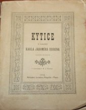 kniha Kytice z básní Karla Jaromíra Erbena, Jaroslav Pospíšil 1884