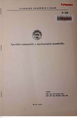 kniha Speciální automobily a mechanizační prostředky, Vojenská akademie v Brně 1993