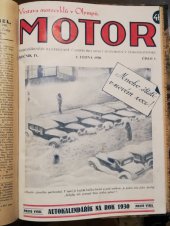 kniha Motor Vázaný IX.roční časopisu Motor - 1930, Motor 1930