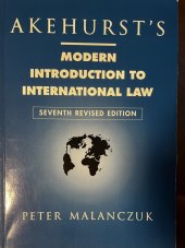 kniha Akehurst´s Modern Introduction to International Law, Routledge 1997