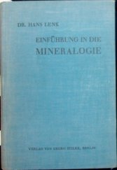 kniha Einführung in die Mineralogie, Verlag von Georg Stilke 1933