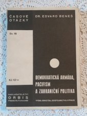 kniha Demokratická armáda, pacifism a zahraniční politika, Orbis 1932