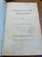 kniha Lomnicko n. Pop.  vlastivědný sborníček pro školu a dům, Ed. Kosař Lomnice nad Popelkou 1921