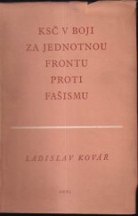 kniha KSČ v boji za jednotnou frontu proti fašismu (1933-1935), SNPL 1958