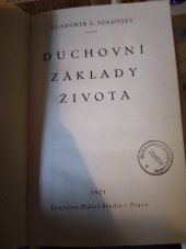 kniha Duchovní základy života, Družstvo přátel studia 1923