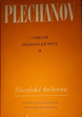 kniha Vybrané filosofické spisy. 2. [sv., SNPL 1960