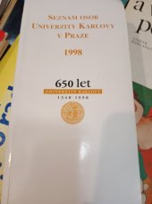 kniha Seznam osob Univerzity Karlovy v Praze [podle stavu k 1.9.1998, Karolinum  1998