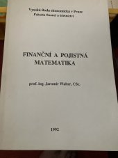 kniha Finanční a pojistná matematika, Vysoká škola ekonomická v Praze 1992
