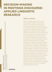 kniha Decision-making in Meetings Discourse: Applied Linguistic Research, Academia 2015