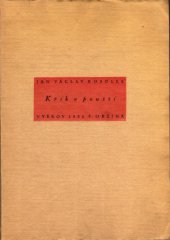 kniha Křik v poušti zimní přemítání, F. Obzina 1925