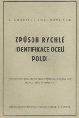 kniha Způsob rychlé identifikace ocelí Poldi, Poldina huť 1940