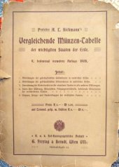 kniha Vergleichende Münzentabelle die wichtigsten Staaten der Erde, Freytag & Berndt 1908