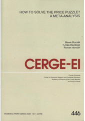 kniha How to solve the price puzzle? a meta-analysis, CERGE-EI 2011