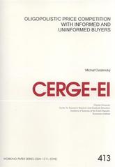 kniha Oligopolistic price competition with informed and uninformed buyers, CERGE-EI 2010