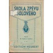 kniha Škola zpěvu sólového, Alois Neubert 1934