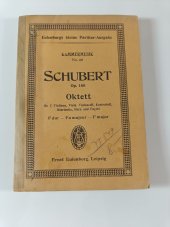 kniha Schubert, No. 60., Op. 166 Oktett, F dur., Ernst Eulenburg 1900