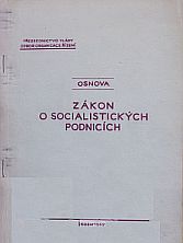 kniha Osnova - zákon o socialistických podnicích zákon , Předsednictvo vlády, odbor organizace řízení 1969