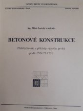 kniha Betonové konstrukce Přehled teorie a příklady výpočtu prvků, Akademické nakladatelství CERM 1998