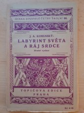 kniha Labyrint světa a ráj srdce, to jest: Světlé vymalování, ..., F. Topič 1938