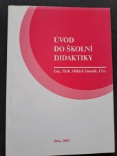 kniha Úvod do školní didaktiky, MSD 2003