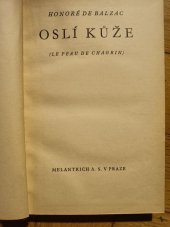 kniha Oslí kůže = (Le peau de chagrin), Melantrich 1934