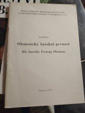 kniha Olomoucká barokní pevnost, Vlastivědný ústav 1971