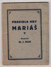 kniha Pravidla hry Mariáš, s.n. 1931