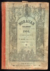 kniha Moravan kalendář na obyčejný rok 1894, P. Bernard Plaček, O.S.B. 1894