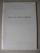 kniha Úvod do metalurgie, Vysoká škola báňská 1992