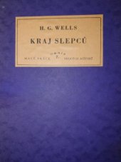 kniha Kraj slepců, Adolf Synek 1931