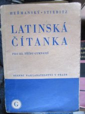 kniha Latinská čítanka pro III. třídu gymnasií. Díl I, - Text, St. nakl., odd. odb. šk. 1949