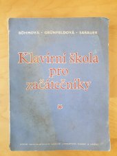 kniha Klavírní škola pro začátečníky, Státní nakladatelství krásné literatury, hudby a umění 1959