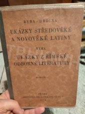 kniha Ukázky středověké a novověké latiny, Jednota českých filologů 1938